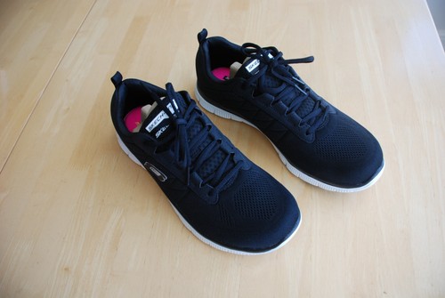 Women black skechers trainer - women's,