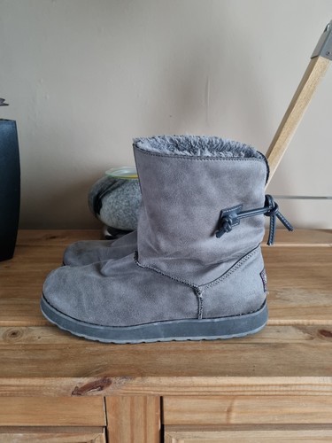 Skechers grey faux suede mid - suede,